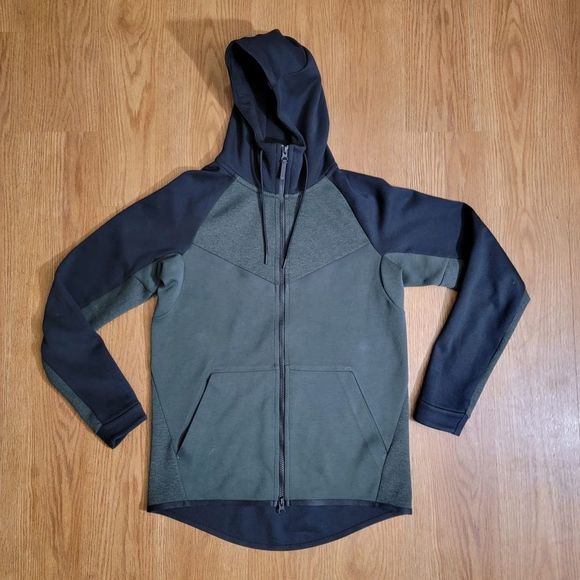 Nike Tech Pack Fleece Windrunner Jacket Hoodie Black Gray Men's Size Small S - Picture 7 of 16